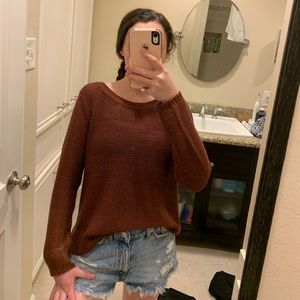 Maroon knit sweater